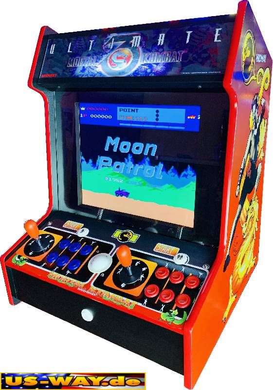 G288M Classic Arcade TV Video Spielautomat Bartop Thekengerät 19" LCD Bildschirm 